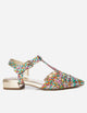 Ballerinas Mujer Cuero Trenzado Ambar Plata Carmela