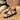 Sandalias Planas Mujer Cuero con Tachas Aurina Negro Carmela