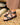Sandalias Planas Mujer Cuero con Tachas Aurina Negro Carmela