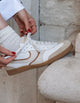 Zapatillas Urbanas Mujer Cuero Retro Charlotte Blanco Poelman