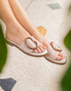 Sandalias Planas Mujer Rafia Colomba Beige Carmela