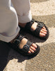 Sandalias Mujer Cuero Trenzado Hebillas Eir Negro Bullboxer