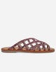 Sandalias Planas Mujer Cuero Trenzado Ellinor Rosado Bullboxer