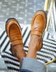 Mocasín Cuero Mujer Eugenia Camel Carmela