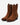 Botas Vaqueras Media Caña Cuero Mujer Flor Camel Carmela