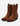 Botas Vaqueras Media Caña Cuero Mujer Flor Camel Carmela