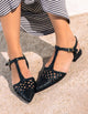 Ballerinas Mujer Cuero Trenzado Gaia Negro Carmela