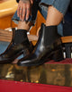 Botines Chelsea Taco Cuero Mujer Greer Negro Bullboxer