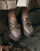 Mocasín Cuero Mujer Itziar Gris Carmela