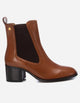 Botines Chelsea Taco Cuero Mujer Mercedes Camel Carmela