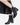 Botines Chelsea Taco Cuero Mujer Mercedes Negro Carmela