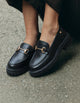 Mocasín Cuero Mujer Montse Negro Carmela