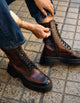 Botines Mujer Cuero Muse Burdeos Bullboxer