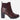 Botines Taco Cuero Mujer Orquidea Burdeos Carmela