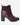 Botines Taco Cuero Mujer Orquidea Burdeos Carmela