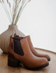 Botines Chelsea Cuero Taco Mujer Sanna Brandy Bullboxer