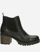 Botines Chelsea Cuero Taco Mujer Sanna Negro Bullboxer
