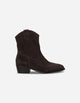 Botas Vaqueras Cortas Mujer Cuero Veluxe Cafe1 Bullboxer