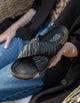 Sandalias Cuero Mujer Vis Negro Bullboxer