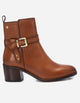 Botines Taco Cuero Mujer Vittoria Camel Carmela