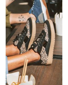 ZAPATILLAS MUJER CUERO LOU-0-11 NEGRO