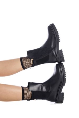 BOTINES CUERO AGUSTINA-6-78 NEGRO