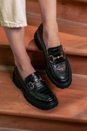 MOCASINES MUJER ECOCUERO AILA-4-47 NEGRO