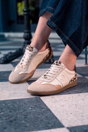 ZAPATILLAS MUJER CUERO ANGLA-0-40 BEIGE
