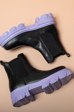 BULLBOXER BOTINES MUJER CUERO BENTE-6-56 NEGRO