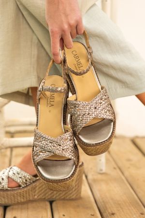 SANDALIAS CUERO CELIA-9-8 GRIS