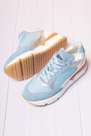 BULLBOXER ZAPATILLAS MUJER CUERO Y TEXTIL CINNIA-0-20 AZUL