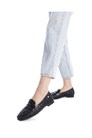 MOCASINES MUJER CUERO CRISPINA-4-10 NEGRO