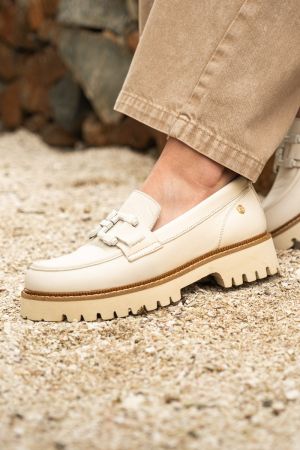 MOCASINES,ZAPATOS,SLIP-ON CUERO EDITA-4-1 PLATA