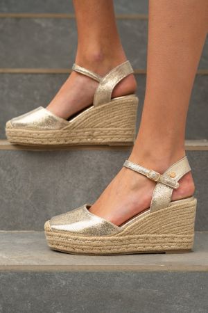 ALPARGATAS CUERO FENELLA-9-2 ORO