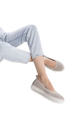 BALLERINAS MUJER CUERO FRESIA-4-02 BEIGE