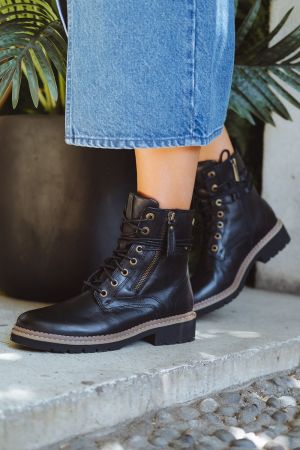 BOTINES CUERO GABRIELA-6-28 NEGRO