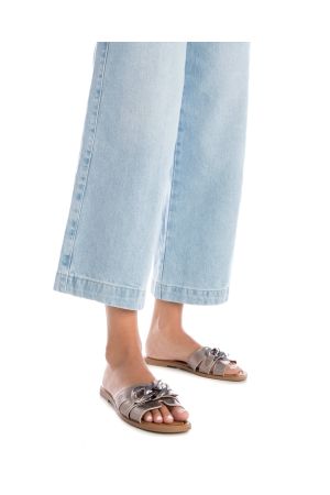 SANDALIAS MUJER CUERO GABRIELLE-9-69 GRIS