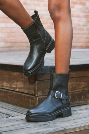 BULLBOXER BOTINES MUJER CUERO GLAIN-6-06 NEGRO