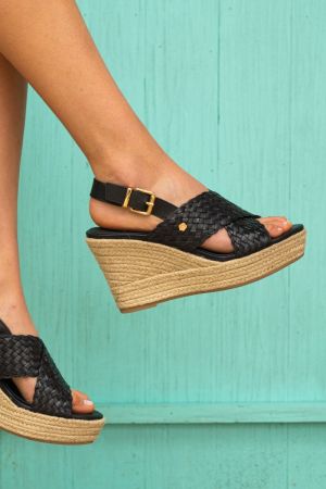 SANDALIAS CUERO GRIANA-9-2 NEGRO