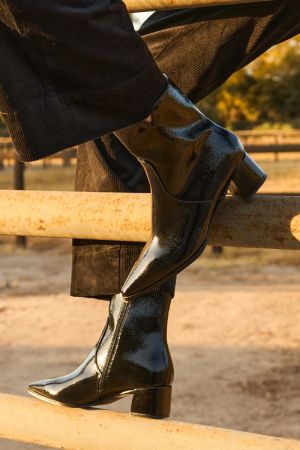 BOTAS MUJER ECOCUERO JAYDA-6-57 NEGRO