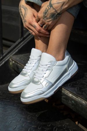 BULLBOXER ZAPATILLAS MUJER CUERO JET-0-05 PLATA