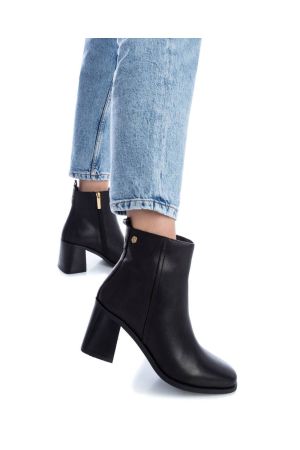 BOTINES CUERO JOSEFINA-6-28 NEGRO