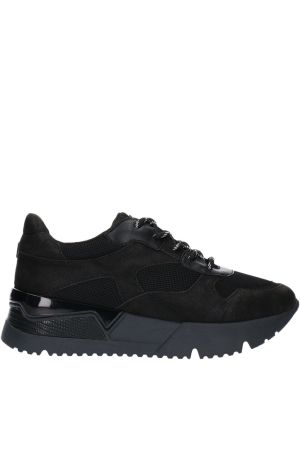 BULLBOXER ZAPATILLAS MUJER CUERO Y TEXTIL JUSTINE-0-16 NEGRO