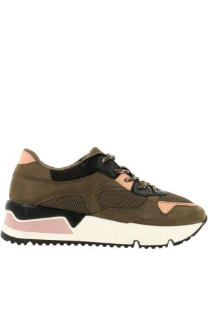 BULLBOXER ZAPATILLAS MUJER CUERO Y TEXTIL JUSTINE-0-16 VERDE