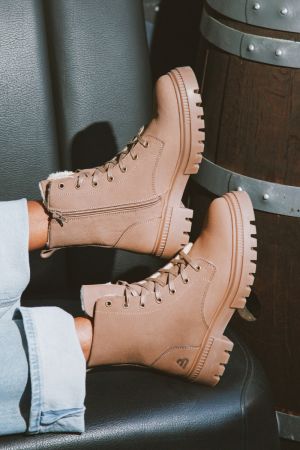 BOTINES MUJER CUERO KENNA-6-21 BEIGE