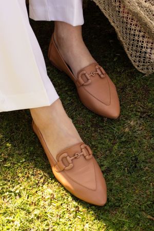 CARMELA MOCASINES MUJER CUERO LEA-4-72 CAMEL