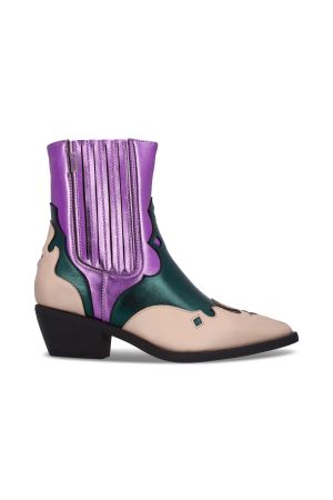 BOTAS VAQUERAS MUJER ECOCUERO LILOU-6-67 FUCSIA|ROSADO