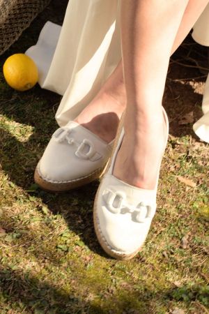 CARMELA ALPARGATAS MUJER CUERO LIVIA-4-06 BLANCO