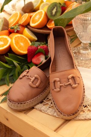 CARMELA ALPARGATAS MUJER CUERO LIVIA-4-06 CAMEL