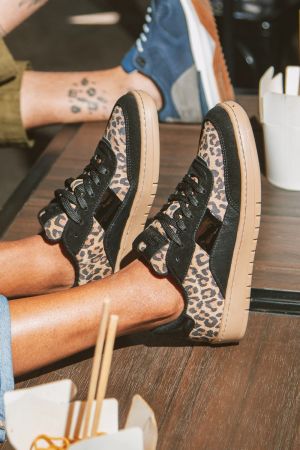 ZAPATILLAS MUJER CUERO LOU-0-11 NEGRO